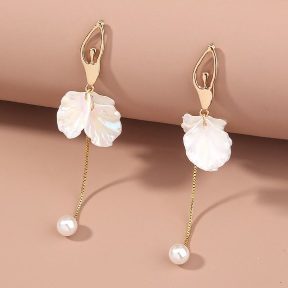 Nordstrom Jewelry - GOLD Pearl Drop Ballet Earrings Fashion Jewelry